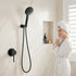 4.5" Handheld Shower Head Round with Wall Bathroom Mixer