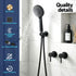 4.5" Handheld Shower Head Round with Wall Twin Swivel Bathroom Tap