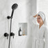 4.5" Handheld Shower Head Round with Wall Twin Swivel Bathroom Tap