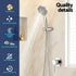 4.5" Handheld Shower Head Round with Wall Bathroom Mixer Silver