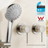 4.5" Handheld Shower Head Round with Wall Twin Swivel Bathroom Tap Silver