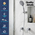 4.5" Handheld Shower Head Round with Wall Twin Swivel Bathroom Tap Silver