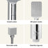 Handheld Shower Head Set 3.1'' High Pressure Silver