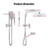 12" Rain Shower Head Set with 3-Mode Handheld Brass High Pressure WELS Chrome