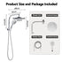Cefito High-Pressure Shower Heads with Anti-burst 1.5m Hose & 304 S.S Rail, Ideal for Bathroom Upgrades and Pet Washing, 10 Inch Rain & 3-Function Combo