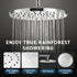 Cefito High-Pressure Shower Heads with Anti-burst 1.5m Hose & 304 S.S Rail, Ideal for Bathroom Upgrades and Pet Washing, 10 Inch Rain & 3-Function Combo