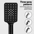 10'' Rain Shower Head Set Handheld Square High Pressure Black