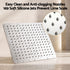 12" Extra Large Rain Shower Head, Air-in Tech for Low Water Pressure, Anti-Clog Silicone Jets for Hard Water Scale, 360° Swivel, DIY Renters Install, 304 Stainless Steel