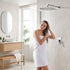 12" Extra Large Rain Shower Head, Air-in Tech for Low Water Pressure, Anti-Clog Silicone Jets for Hard Water Scale, 360° Swivel, DIY Renters Install, 304 Stainless Steel