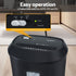 10-Sheet Cross-Cut Paper Shredder, 21L Bin, Home and Office Use, Black