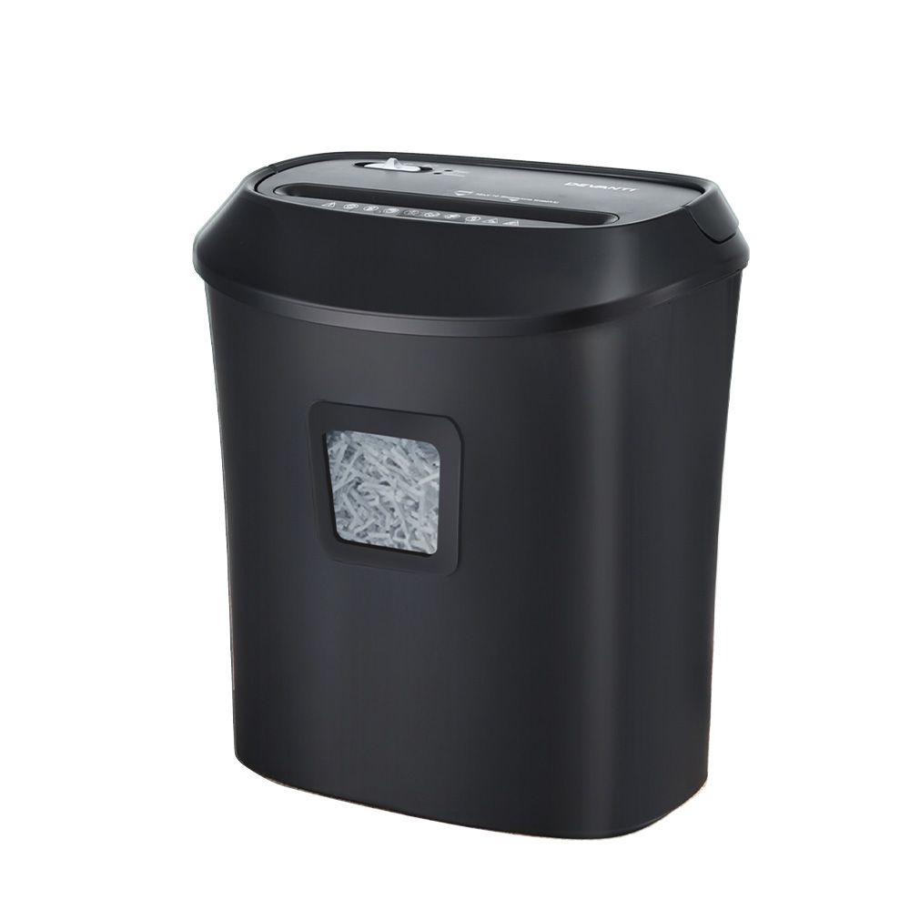 10-Sheet Cross-Cut Paper Shredder, 21L Bin, Home and Office Use, Black