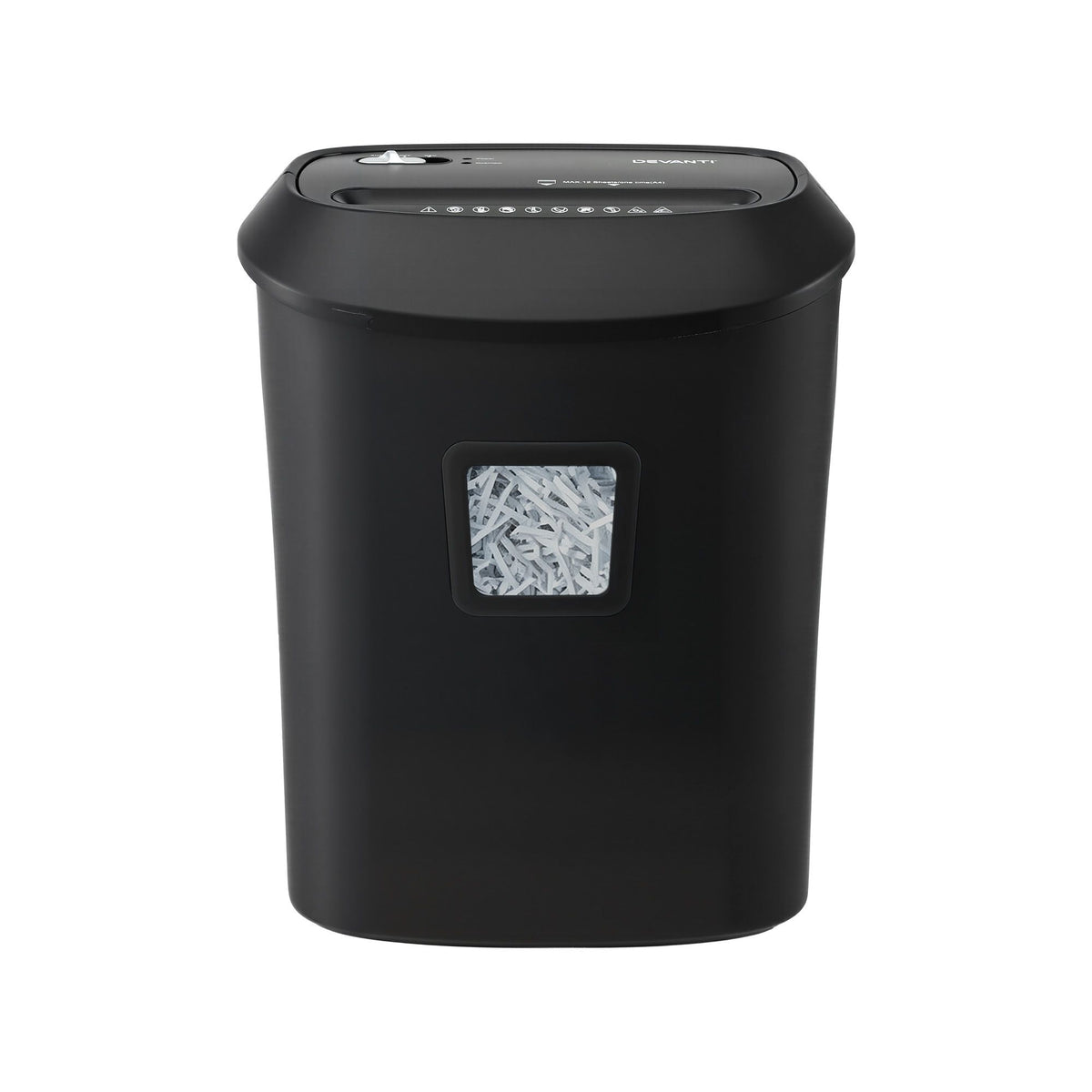 25L P4 Cross-Cut Paper Shredder, 14-Sheet Capacity, Black Finish