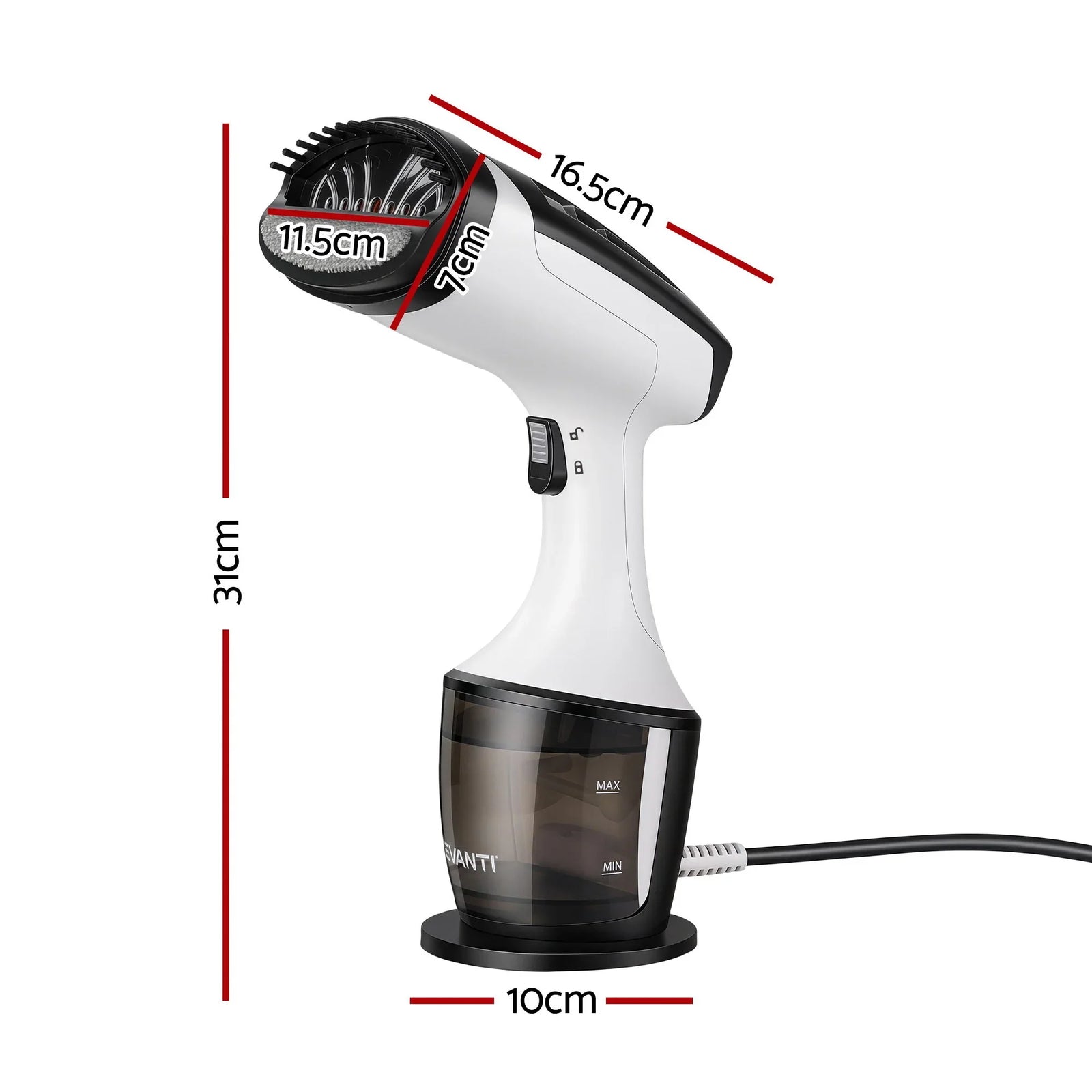 Clothes Steamer, 1500W Powerful Fast 30s Heat-Up Continuous Steam Lock 160ml Tank Fabric Brush Portable Handheld Steam Iron for Home Travel Business Trip
