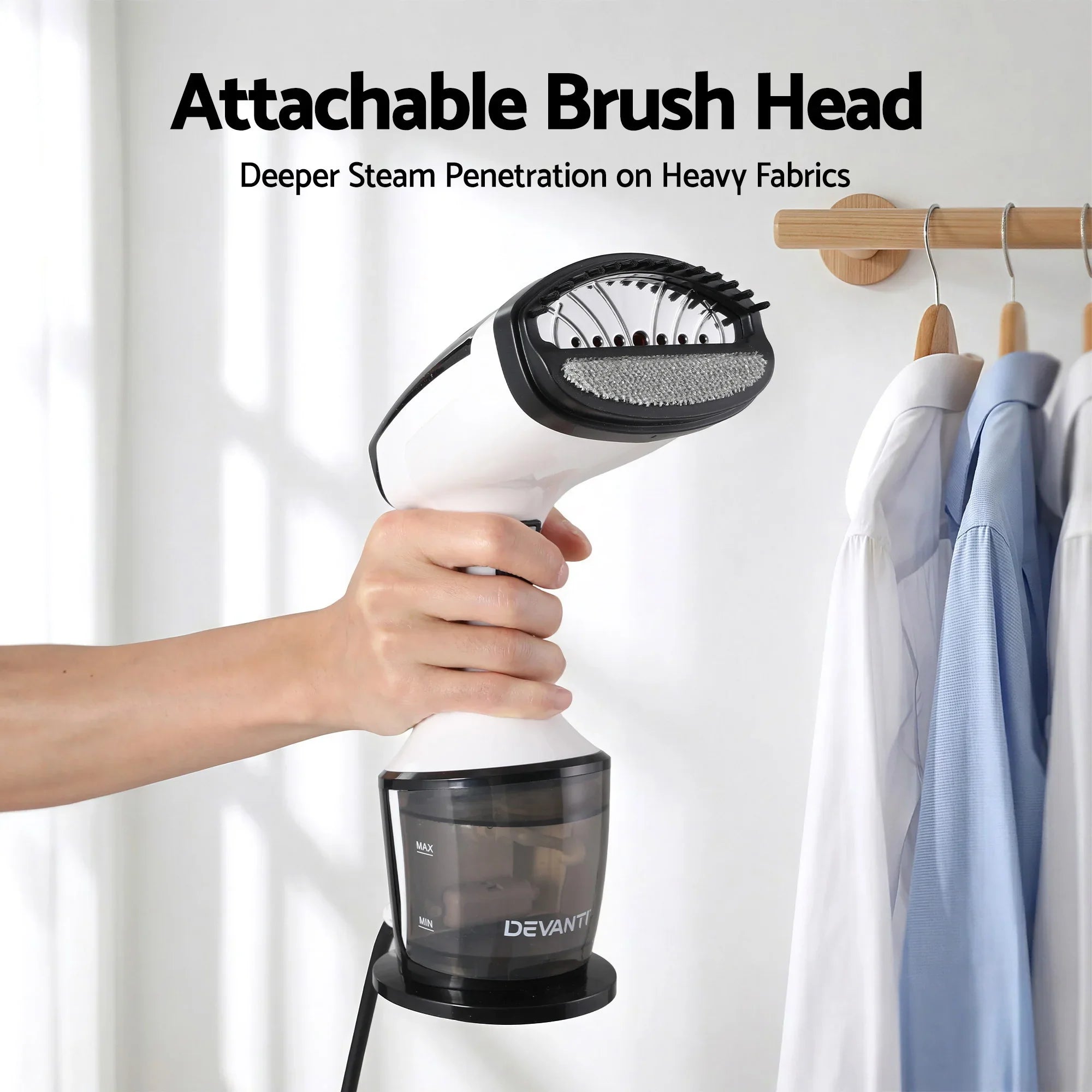 Clothes Steamer, 1500W Powerful Fast 30s Heat-Up Continuous Steam Lock 160ml Tank Fabric Brush Portable Handheld Steam Iron for Home Travel Business Trip