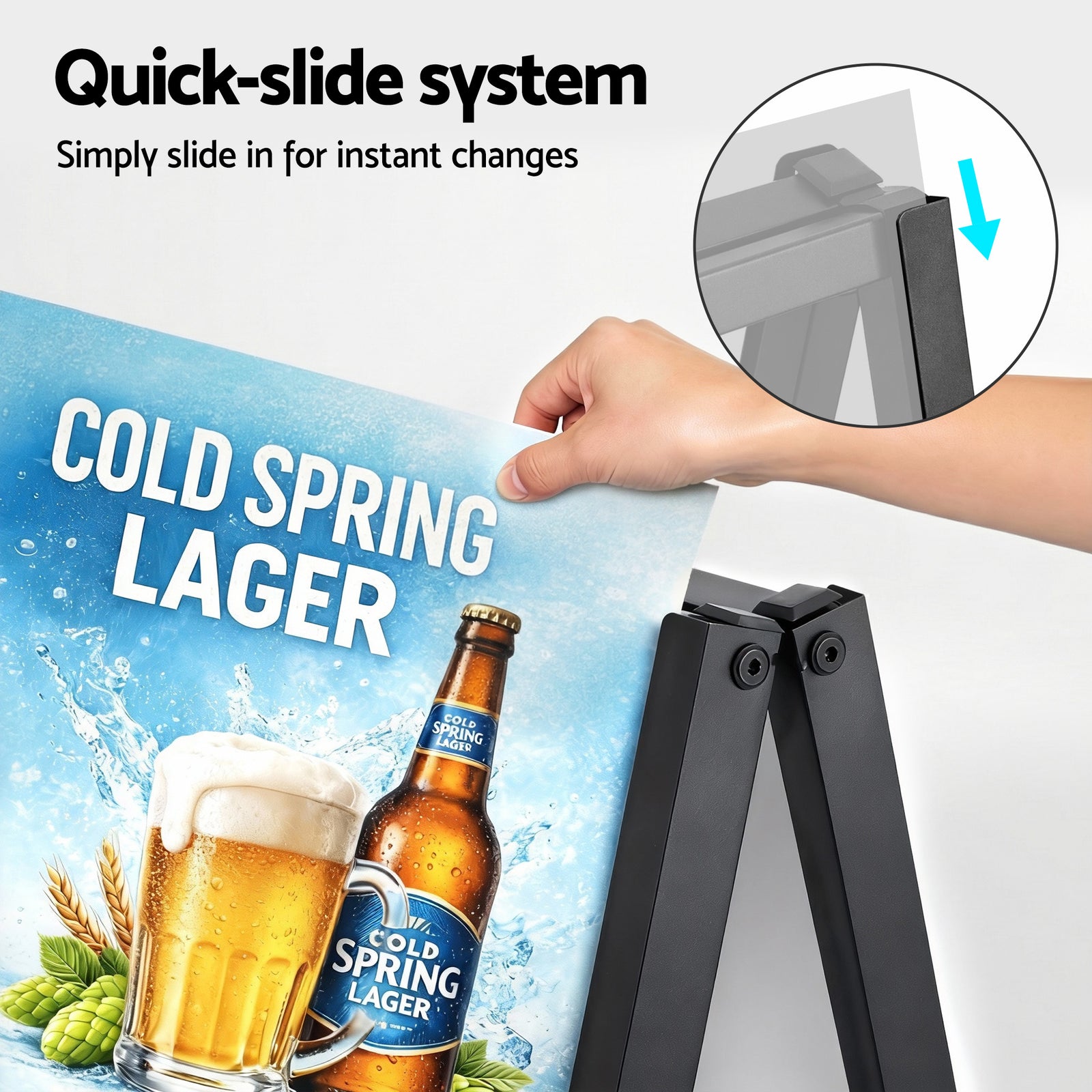 A1 Frame Sign Stand Double Sided Poster Display Board Outdoor Advertising 60x90cm