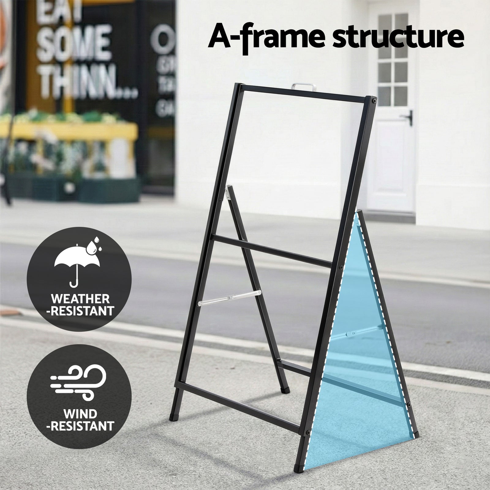 A1 Frame Sign Stand Single Sided Poster Display Board Outdoor Advertising 60x90cm