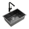 Stainless Steel Sink 30x45CM With Pull Out Mixer Tap Kitchen Basin Single Bowl Black