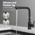 Stainless Steel Sink 30x45CM With Pull Out Mixer Tap Kitchen Basin Single Bowl Black