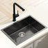 Stainless Steel Sink 30x45CM With Pull Out Mixer Tap Kitchen Basin Single Bowl Black
