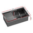 Stainless Steel Sink 70x45CM With Pull Out Mixer Tap Kitchen Basin Single Bowl Black