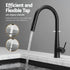 Stainless Steel Sink 75x45CM With Pull Out Mixer Tap Kitchen Basin Single Bowl Black