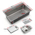 Kitchen Sink 304 Stainless Steel Bar Sink Millet Grain Water Basin Sink