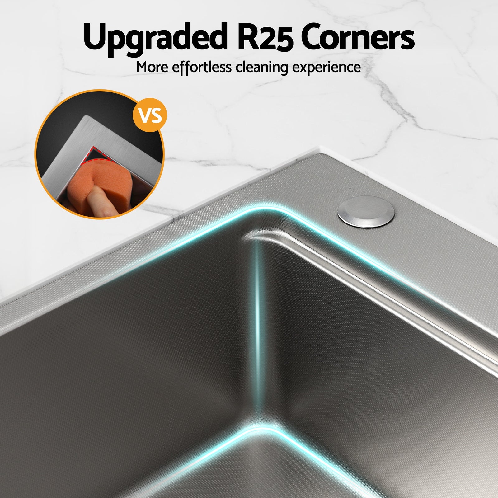 Kitchen Sink 304 Stainless Steel Bar Sink Millet Grain Water Basin Sink