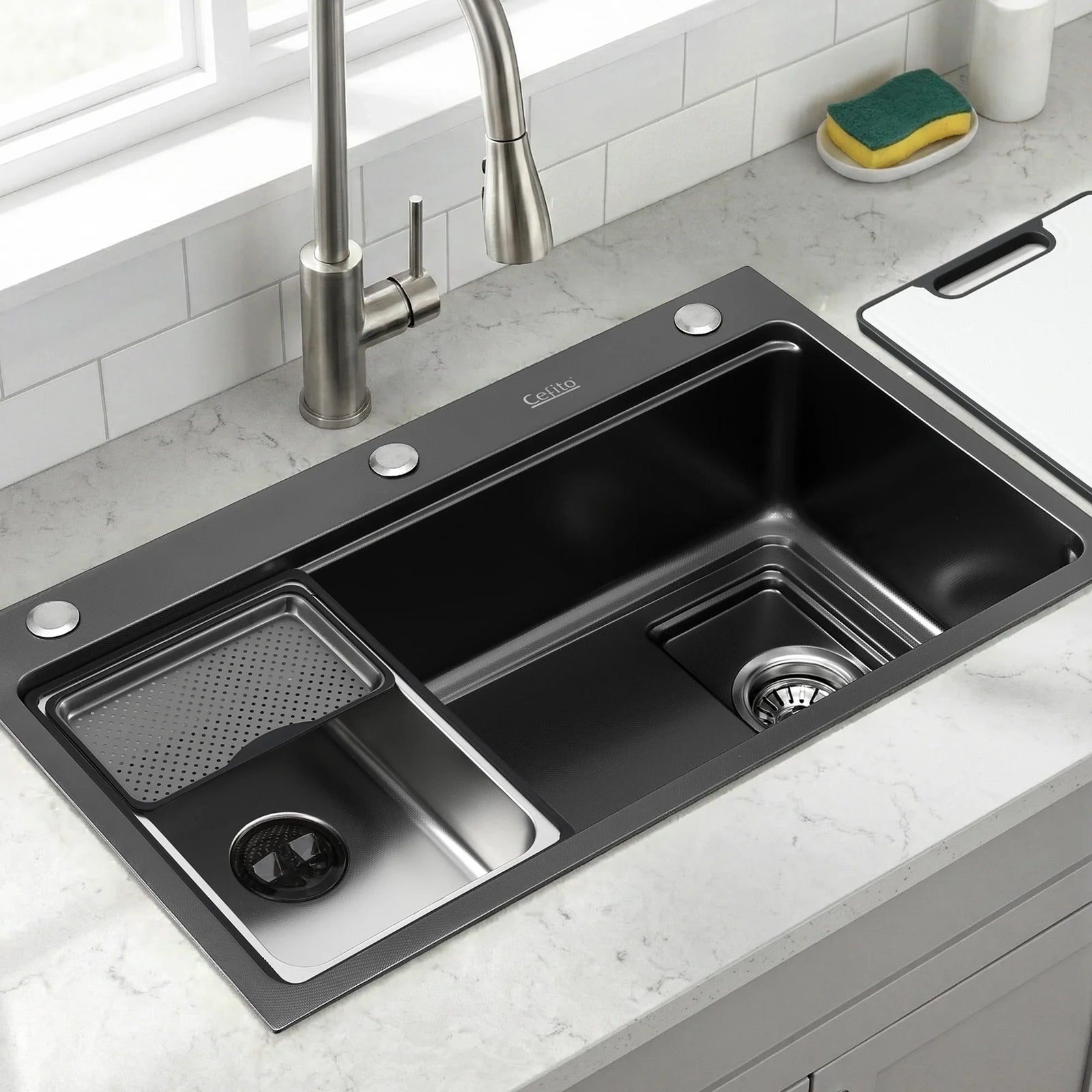 Kitchen Sink 304 Stainless Steel Bar Sink Millet Grain Water Basin Sink