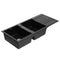 Kitchen Sink 116x50cm Granite Stone Sink Double Bowl Black