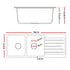 Kitchen Sink 116x50cm Granite Stone Sink Double Bowl Black