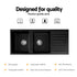 Kitchen Sink 116x50cm Granite Stone Sink Double Bowl Black