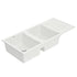 Kitchen Sink 116x50cm Granite Stone Sink Double Bowl White