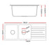 Kitchen Sink 116x50cm Granite Stone Sink Double Bowl White