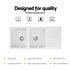 Kitchen Sink 116x50cm Granite Stone Sink Double Bowl White