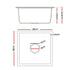 Kitchen Sink 38x38cm Granite Stone Sink Single Bowl Black