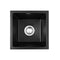 38x38cm Granite Stone Kitchen Sink Single Bowl Black with Waste Strainer