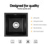 Kitchen Sink 38x38cm Granite Stone Sink Single Bowl Black