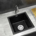Kitchen Sink 38x38cm Granite Stone Sink Single Bowl Black