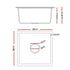 Kitchen Sink 38x38cm Granite Stone Sink Single Bowl White