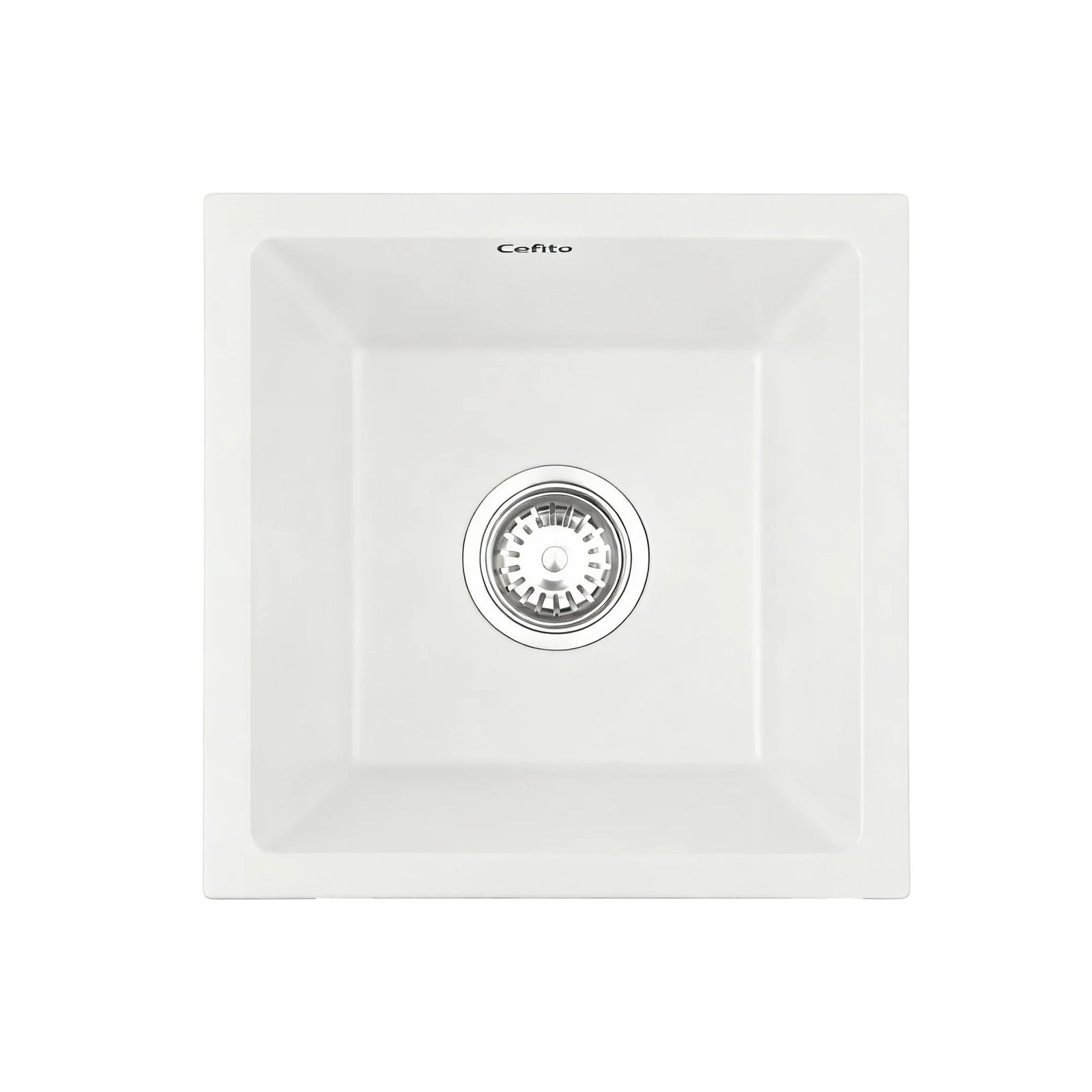 Kitchen Sink 38x38cm Granite Stone Sink Single Bowl White