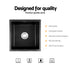 Kitchen Sink 45x45cm Granite Stone Sink Single Bowl Black
