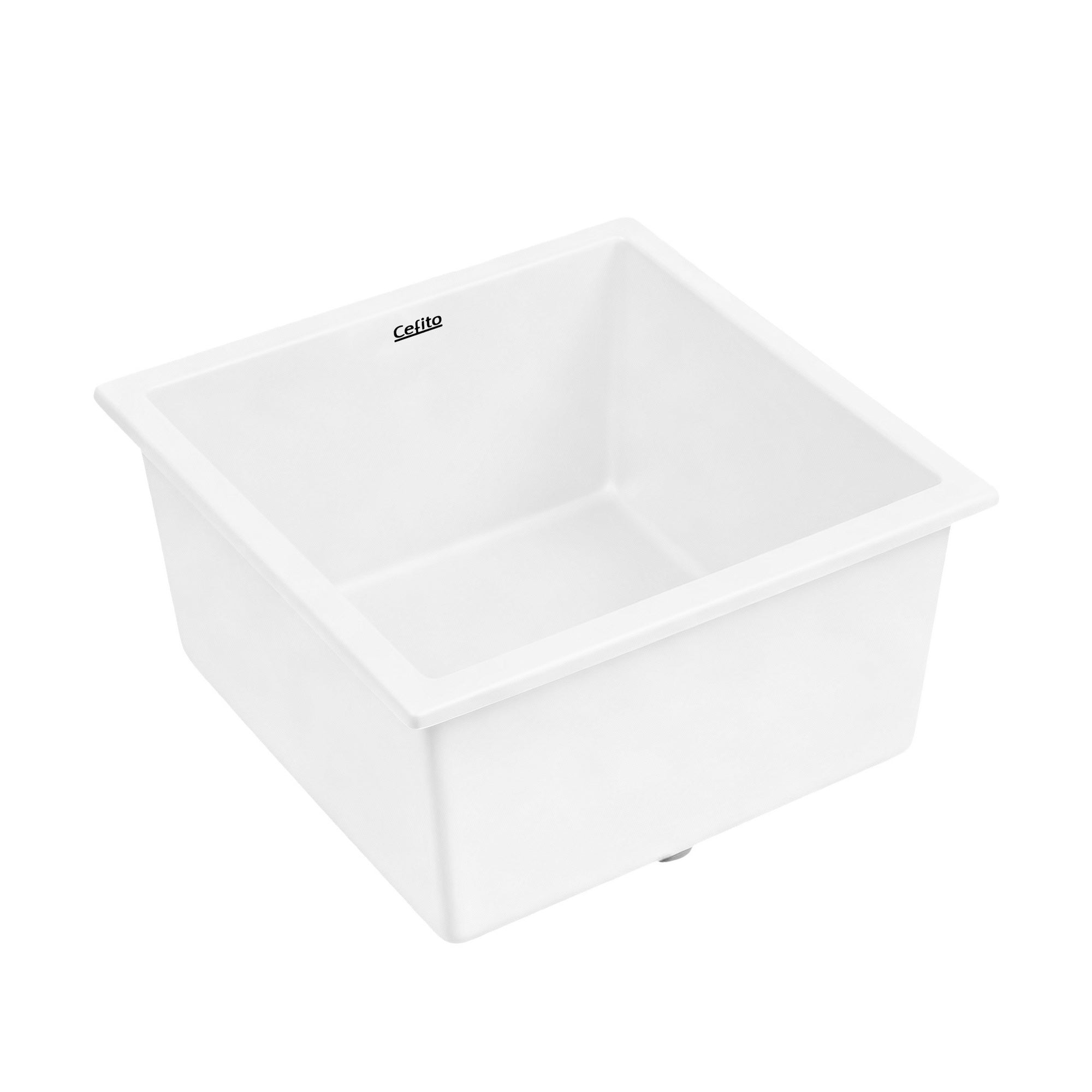 Kitchen Sink 45x45cm Granite Stone Sink Single Bowl White