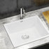Kitchen Sink 55x45cm Granite Stone Sink Single Bowl White
