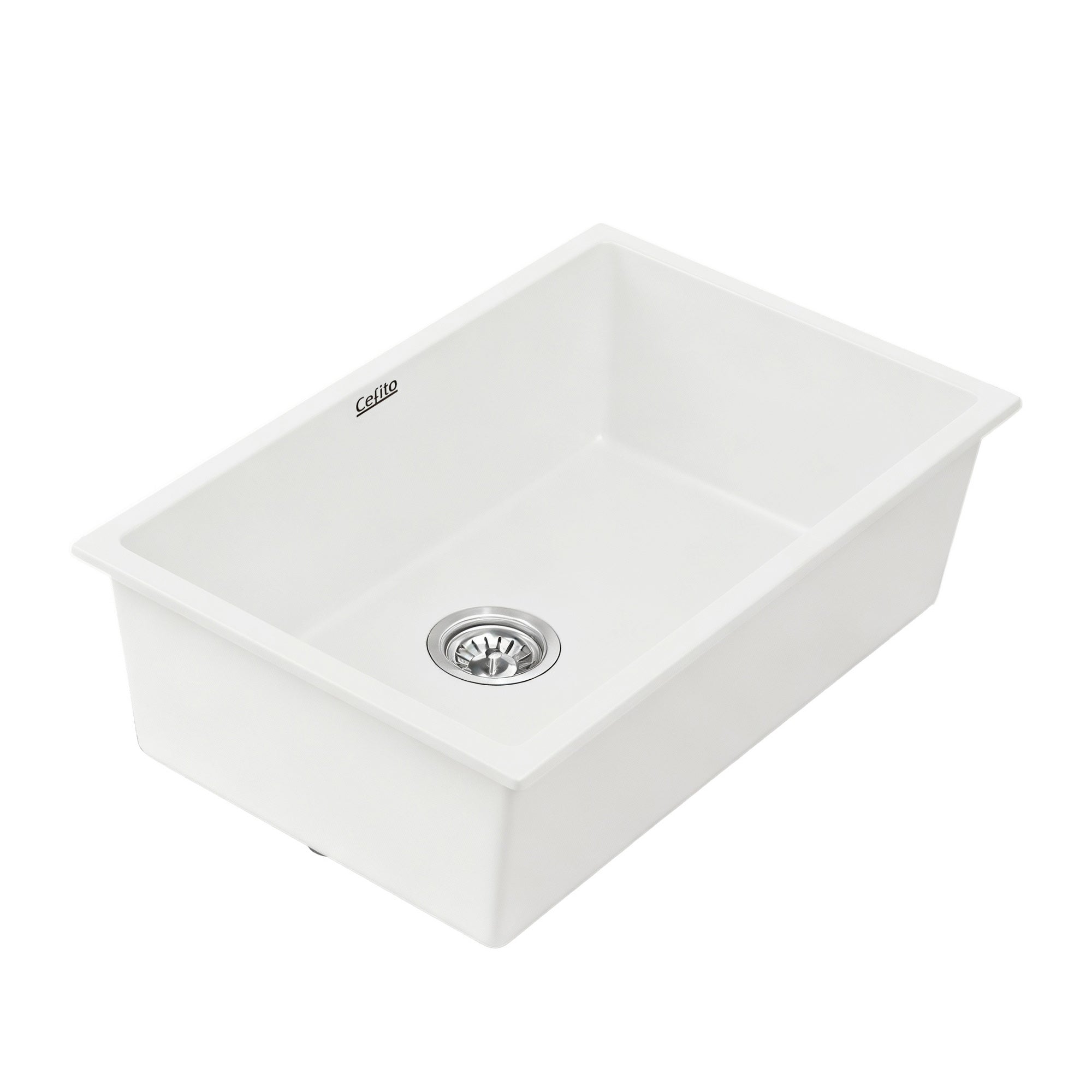 Kitchen Sink 70x45cm Granite Stone Sink Single Bowl White