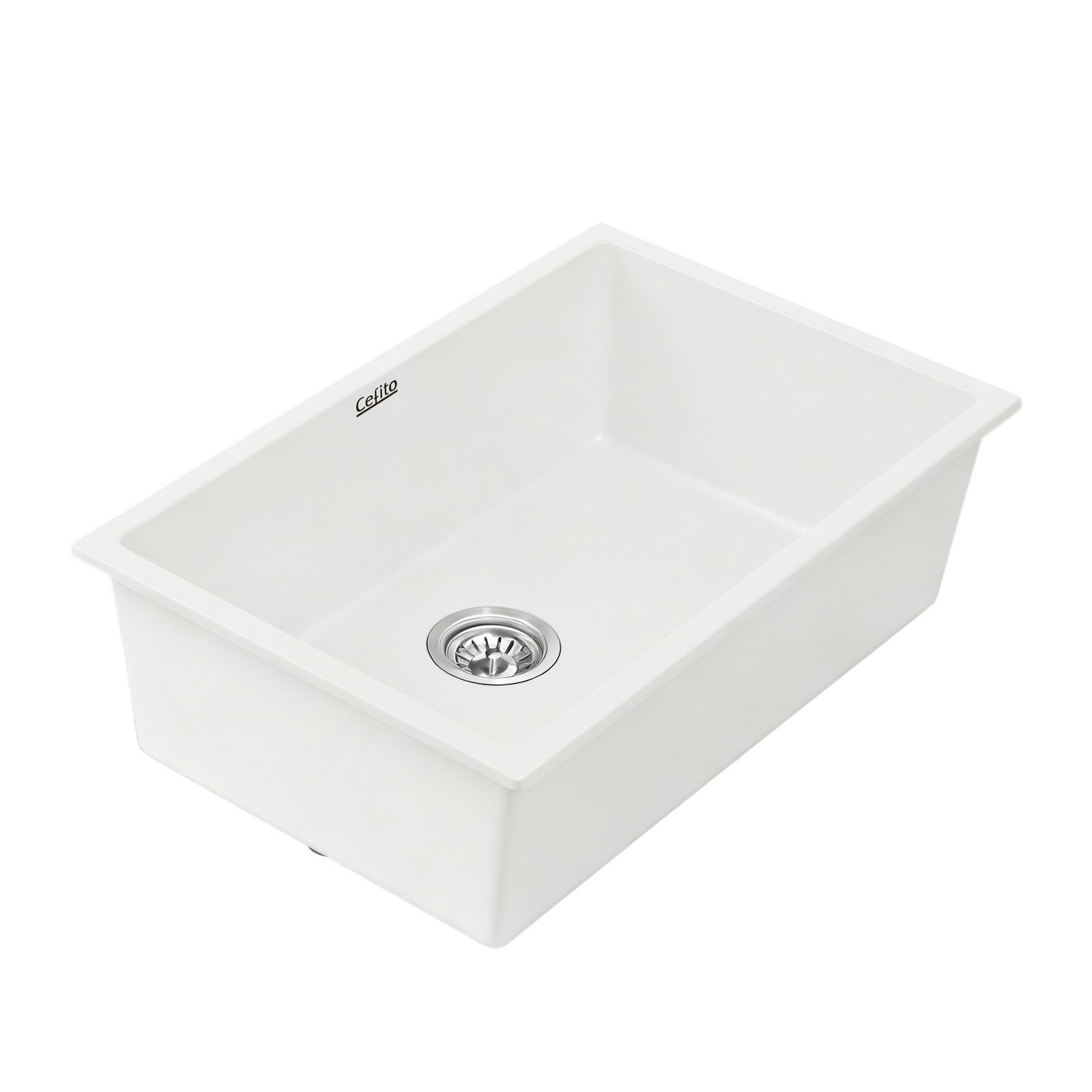 Kitchen Sink 70x45cm Granite Stone Sink Single Bowl White