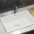 Kitchen Sink 70x45cm Granite Stone Sink Single Bowl White