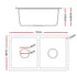 Kitchen Sink 77x45cm Granite Stone Sink Double Bowl Black