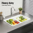 Kitchen Sink 77x45cm Granite Stone Sink Double Bowl White