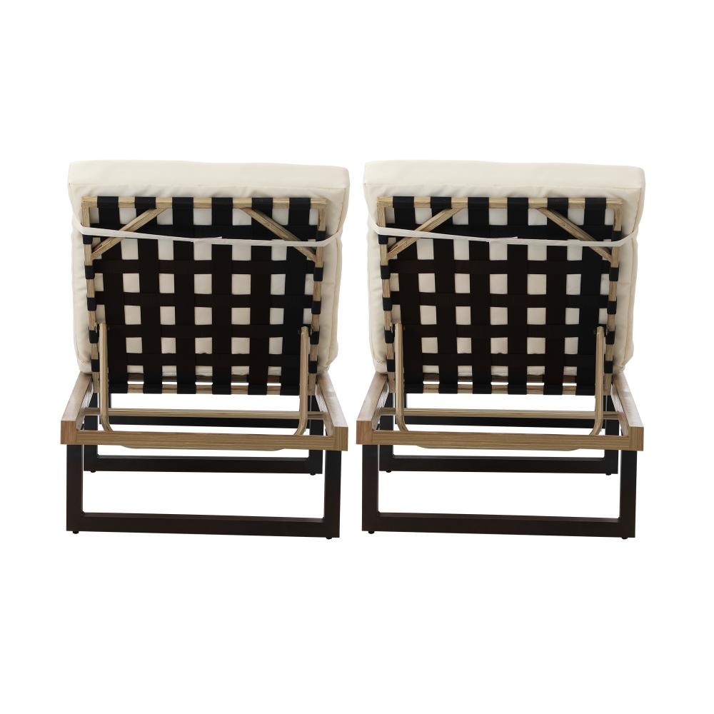 2X Sun Lounge Outdoor Lounger Beige