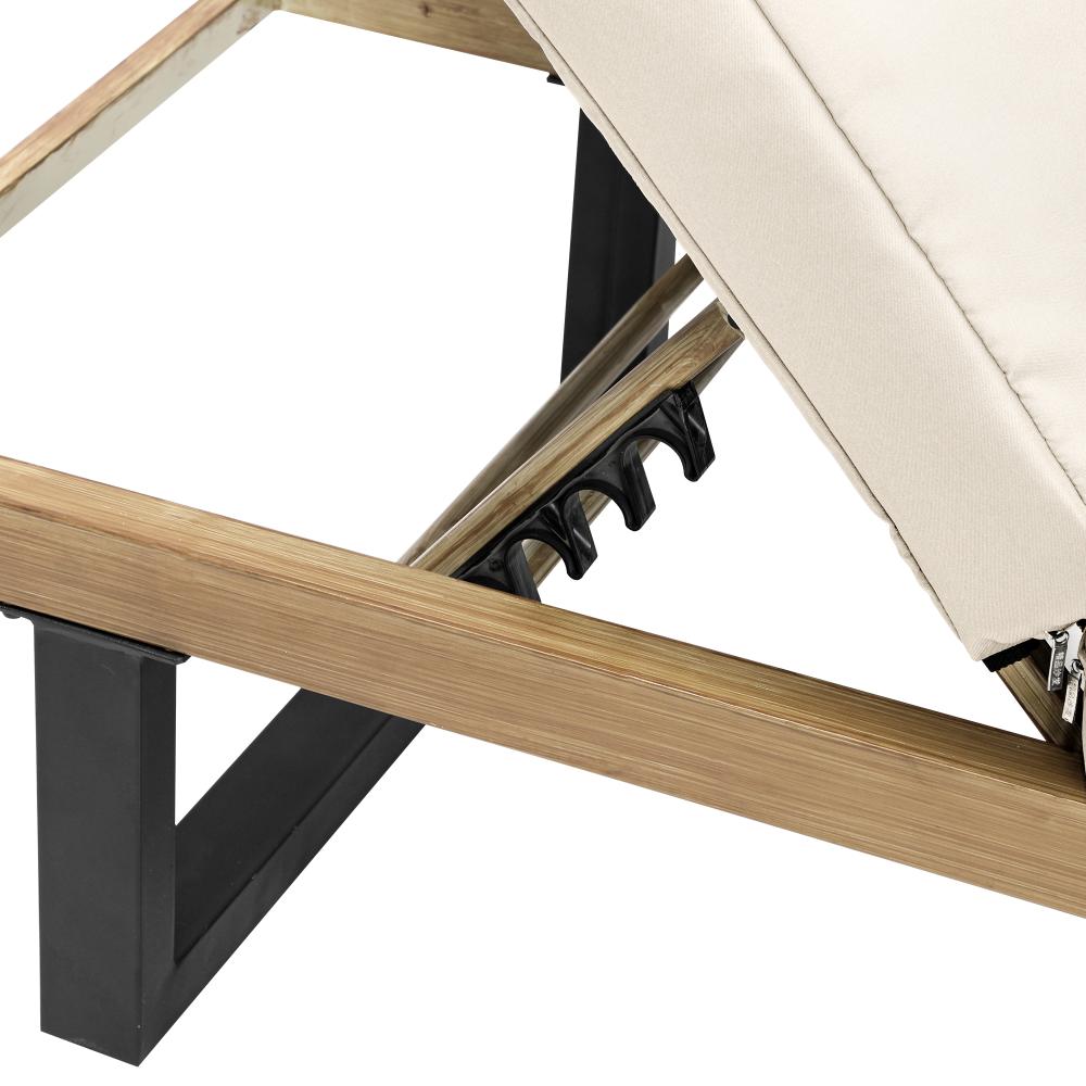 2X Sun Lounge Outdoor Lounger Beige